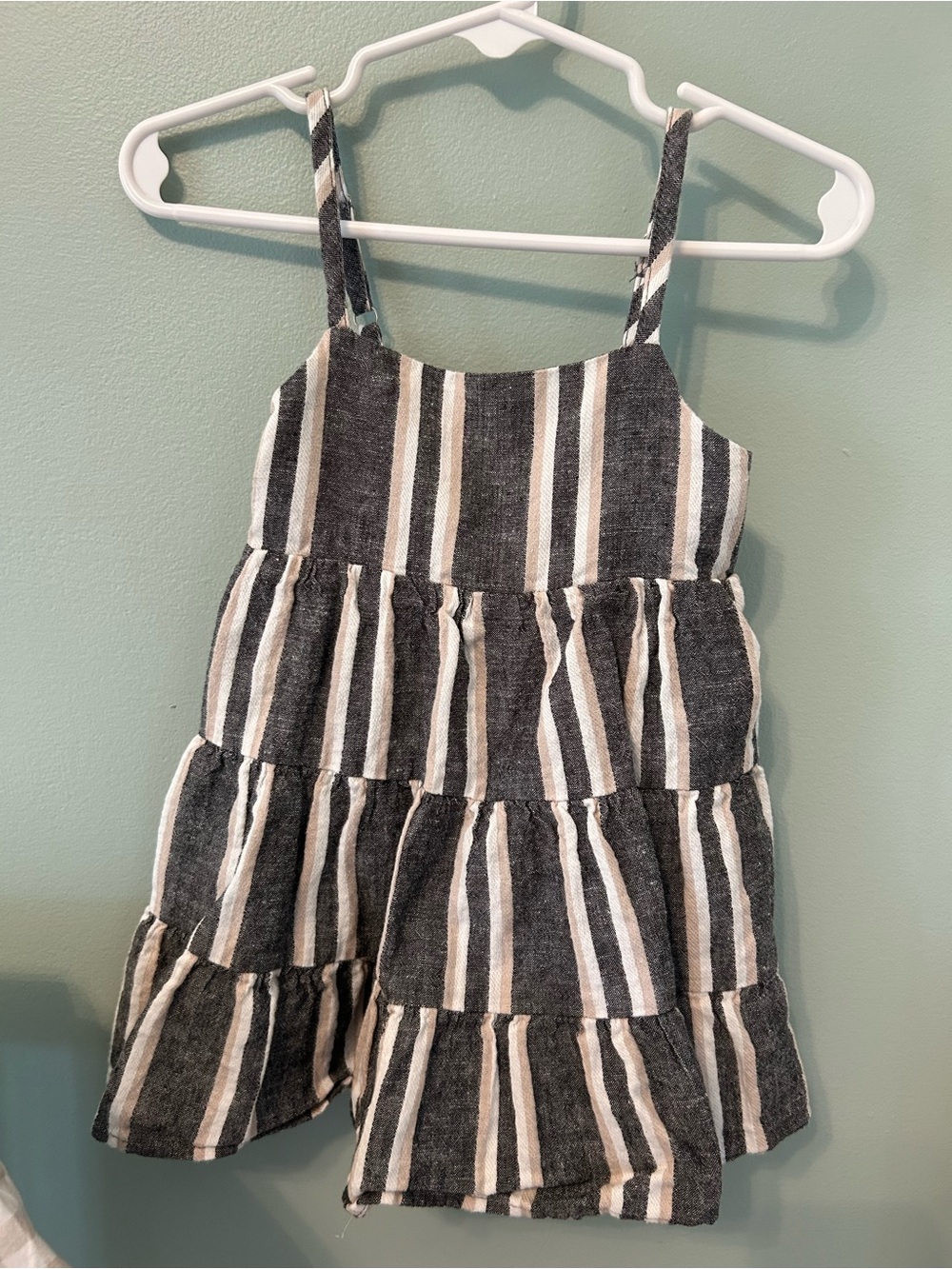Little Bipsy Black & Cream Striped Sundress